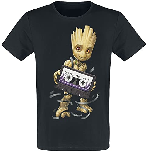 Guardianes De La Galaxia Cosmic Mix Vol.1 Hombre Camiseta Negro S 100% algodón Regular