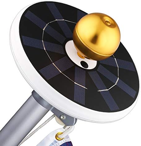 Solar Flag Pole Light 32 LEDs, FEELLE Super Bright Solar Powered Flagpole Light Outdoor Waterproof Downlight for Most 15 to 25 Ft Flag Pole Auto On/Off Night Light