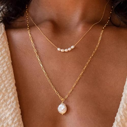 Image of Zeffy Pearl Necklace 4MM /6MM /8MM Dainty Round Imitation Pearl Choker Necklace Wedding Pearl Necklace Delicate Jewelry for Women Simple Bridesmaid Jewelry Gifts