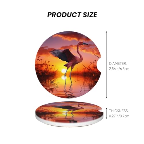 2 Pack de Posavasos de Cerámica para Portavasos de Auto miniatura 3