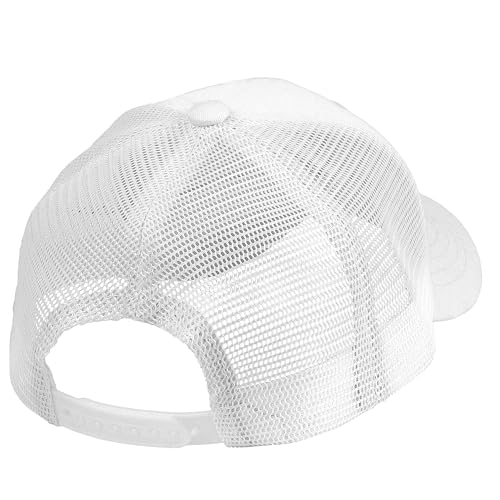 Image of Falari 5-Panel Mesh Baseball Cap, Trucker Hat, Structured Plain Design, Cotton, Adjustable Size