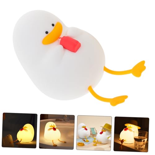 Lámpara nocturna de mesa con diseño de pato de silicona miniatura 7