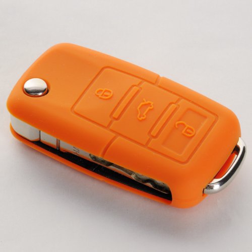 BluePony 'SEAT Llave Móvil Naranja Ibiza Alhambra Altea Leon EXEO Mii Key Cover Llave Móvil