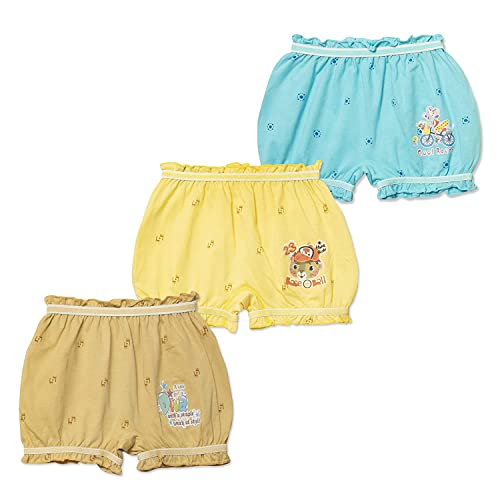 Image of Dowin Unisex 100% Cotton Bloomers | Breathable & Super Soft Underwear | Skin Friendly Innerwear Newborn Printed Boxers for Boys Girls | Organic Cotton Bloomers /Rompers (Pack of 3)
