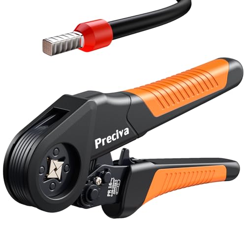 Herramienta de crimpado hexagonal, terminales de cable ajustables de 0,08 a 16 mm², herramienta de crimpado eléctrica, kit para electricistas de uso industrial y bricolaje