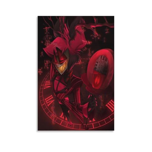 GEmeiyan Alastor (Hazbin Hotel) Poster Canvas Poster Wall Art Picture Prints Hanging Photo Decor Home Posters Artworks 16x24inch(40x60cm)