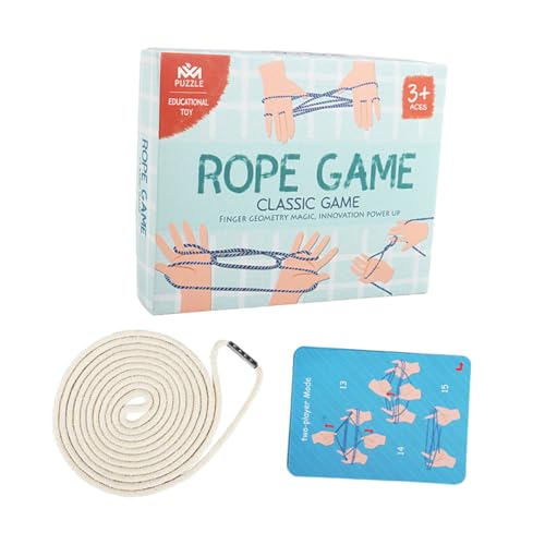 Kisangel 1 Set Cradle Rope Game Finger String for Enhance Teamwork Communication Skills for Parties Educational Fun
