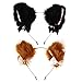 FRCOLOR Juego de 2 Diademas de Orejas de Gato con Campana Orejas de Gato de Peluche Bonitas Orejas de Gato de Anime Orejas de Gatito Cosplay Disfraz de Fiesta para Mujeres (Marrón)