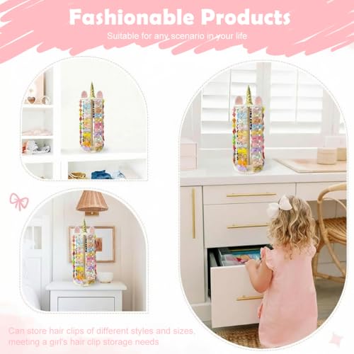 Image of HASTHIP Hair Clip Organizer for Girls Unicorn Bow Holder for Girls Cute Baby Hair Bows Clips Organizer Stand Accessories Organizer Display Rack for Baby Nursery Toddler Kids Room Decor