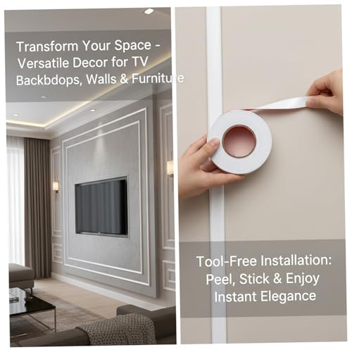 Moldura de pared flexible blanca autoadhesiva ideal para el cuarto infantil 6