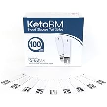 KetoBM Blood Glucose Test Strips for Dual Blood Glucose & Ketone Meter, 100 Count