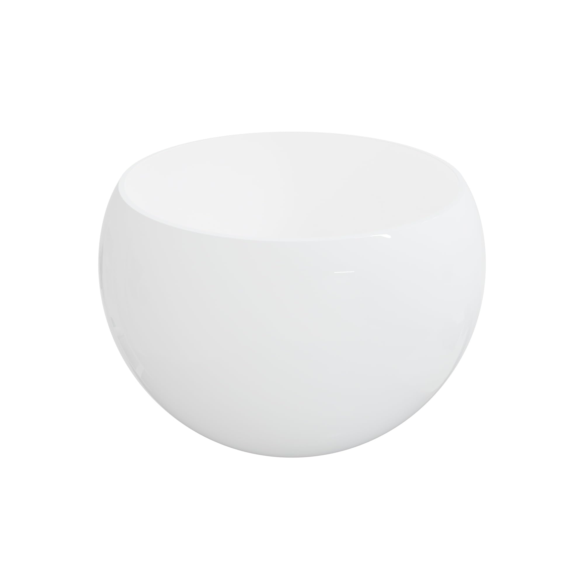 KASTLITE 12" White Acrylic Lamp Post Globe, Custom Neckless, US Made