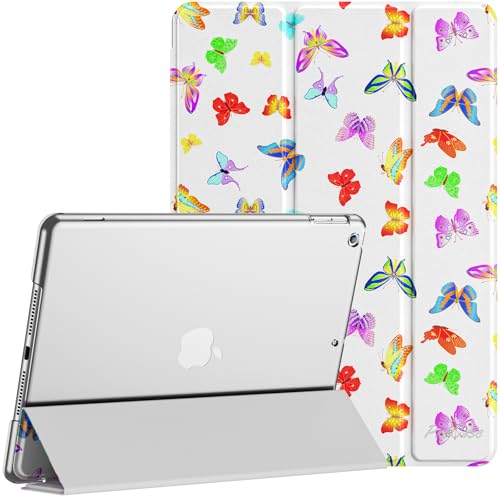 Image of ProCase for iPad 9th / 8th / 7th Generation Case 10.2 Inch (2021 /2020 /2019 Release), 10.2 iPad Case 9th / 8th / 7th Gen Cover, Slim Smart Cover with Translucent Hard Shell Back -Butterfly