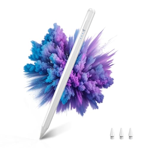 YISH Stylet Pencil pour iPad 2018-2025: Stylo avec Rejet de Paume, Détection d’Inclinaison et Longue Autonomie – Compatible iPad 6/7/8/9/10/11, Air 3/4/5/M2/M3, Mini 5/6, Pro M4/11″/12,9″/13″