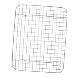 HOLIDYOYO Backrost zum Backen im Ofen Speckregal Keksregale kühlen Backgestell Drahtkühlgestell zum Backen Backgitter Kekskühlregale zum Backen Roste zum Backen Rostfreier Stahl Silber