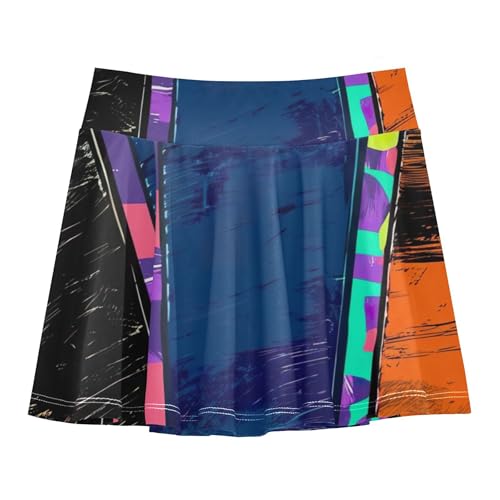 Joisal Girls Skorts Athletic Shorts Colorful Skateboards Black Kids Tennis Skirts Summer School 3t