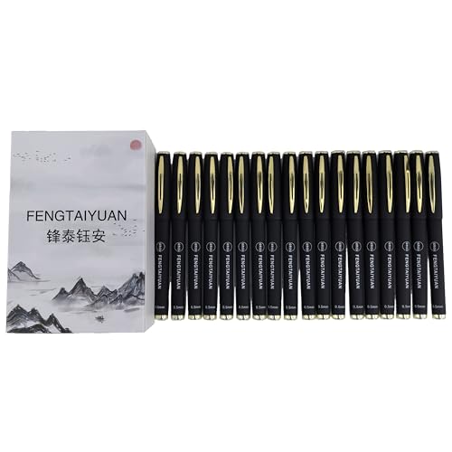 Fengtaiyuan Bolígrafos de Gel con Tapa 0.5mm Negro Pack 18 miniatura 3
