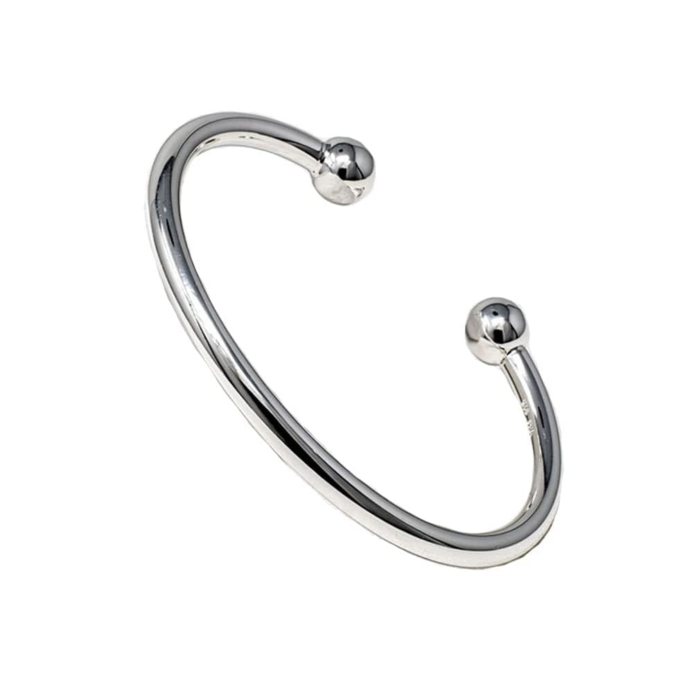Brazalete de plata para hombre | Pulsera de plata de ley 925 maciza - Brazalete de plata para hombre, Plata Esterlina Plata, No es una piedra preciosa