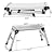 ERGOMASTER Work Platform Bench 30 * 12 Inches Aluminum Drywall Safe CE Approved of Capacity 330 LBS Heavy Duty Portable Bench Folding Ladders Stool w/Non-Slip Mat (Standard)