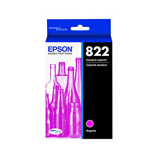 EPSON T822 DURABrite Ultra Ink Standard Capacity Magenta Cartridge (T822320-S) for Select Epson Workforce Pro Printers