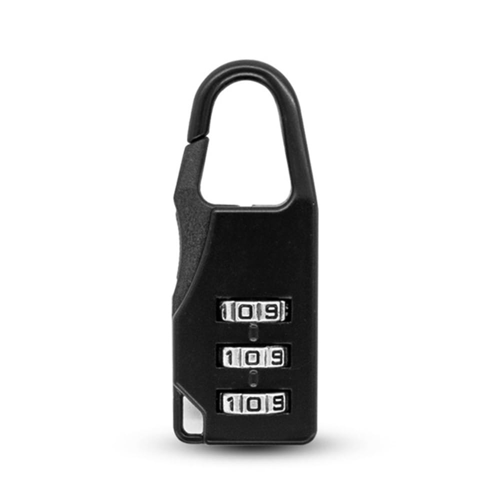 Suitcase Locks, Resettable 3-Digit Combination Padlock for Suitcases and Bags Multicolor(Black)