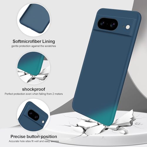 GiiYoon Case Compatible with Google Pixel 8, Silky-Soft Touch Full-Body Protective Phone Silicone Case - Image 2