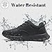 GUCTQY Mens Non Slip Work Shoes Waterproof Leather Restaurant Food Service Nursing Shoes Lightweight Fashion Casual Walking Slip Resistant Kitchen Chef Shoes Gray Size 11