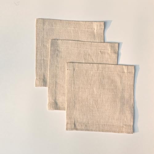 Servilletas de lino 6x6 pulg set de 12 miniatura 5