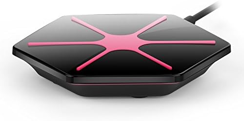 eveco Wireless Charger for Qi-Compatible Devices Including Galaxy S6 Active, S6/S6 Edge, S7/S7 Edge, Note 5/7; Nexus 4/5/6/7 (Pink)