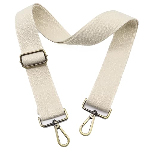 Image of LEMEDE Purse Strap Adjustable Replacement Crossbody Bag Strap Retro Jacquard Embroidery Shoulder Straps for Canvas Bag
