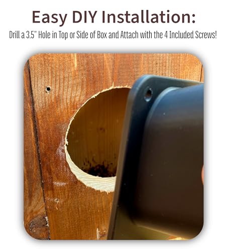 NestView™ Blink 4 Camera Enclosure (Angle Mount): Mount a Blink 4 Smart Camera on Bird House, Squirrel House, Owl Box, Nest Box, or Roost Box for Live Wildlife Viewing