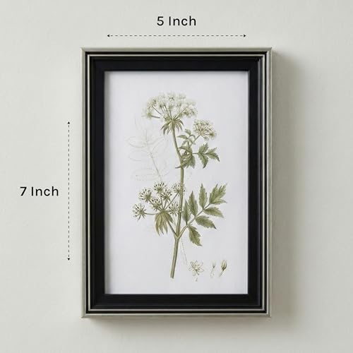 Image of Premium 5x7 Inch Photo Frame - Black & Silver Tabletop Display with Plexiglass Front | Perfect for Home Decor, Memories & Gifting