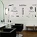 Hair Beauty Salon Barber Shop Wall Decal Art Vinyl Shaver Pin Set Decor Sticker Haircut Hairdressing Tools Removable Wall Sticker (BLACK-JWH102)