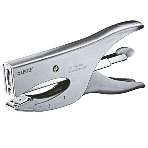 Esselte Hefter, Stapler mit Backloader-Mechanik, 40 Blatt, Silber, Matt, Ergonomisch, 5000 Heftklammern