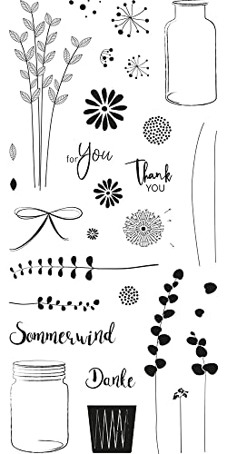 Rayher Sellos silicona Scrapbooking 'Botanical', 97x205 mm, 30 dibujos, 50274000