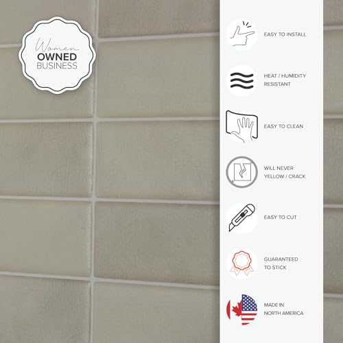 SMART TILES Peel and Stick Backsplash - 5 Sheets of 11.87\" x 9\" - 3D Adhesive Peel and Stick Tile Backsplash for Kitchen, Bathroom, Wall Tile