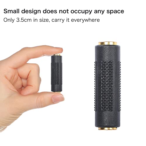 Adaptador Jack 3.5mm hembra a hembra estéreo 2 unidades miniatura 3