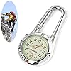 WONOLO Clip on Carabiner Luminous Face FOB Watch Digital for Doctors Nurses Paramedics Chefs Sport Unisex Men Women (Silver) #1