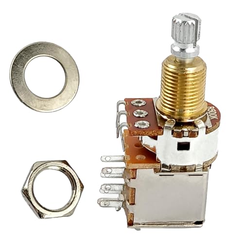 Guitar Switches Knob Linears Taper Potentiometers Replacement A500K/B500K Push Pull Guitar Control Pots Volumes Potentiometer