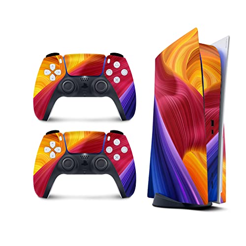 Autocollant vinyle PS5 multicolore TACKY DESIGN avec skin pour deux manettes