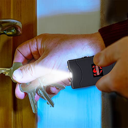 Super Heavy Duty 35 Billion Mini Stun Gun For Self Defense With Bright Led Flashlight, Rechargeable Battery, Nylon Holsters With Belt Loop For Easy Cary (Black) #TOP5