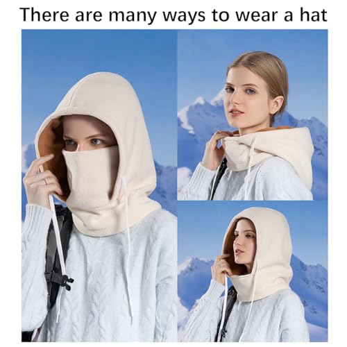 Warmer Outdoor 3 in 1 Scarf, Balaclava Adult Kids Hood Hat, Parent-Children Winter Skiing Mask-C||Adult4