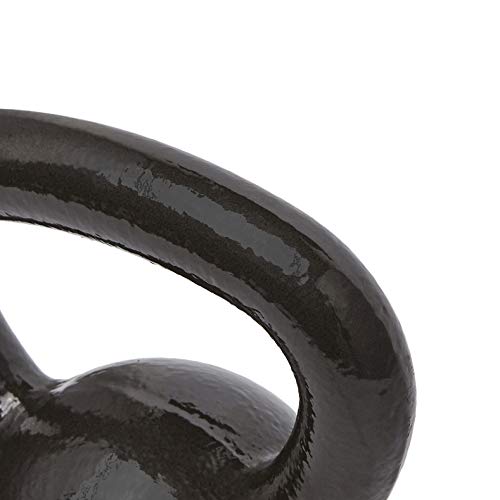 Amazon Basics Cast Iron Kettlebell with Enamel Finish, 15Pound, Black