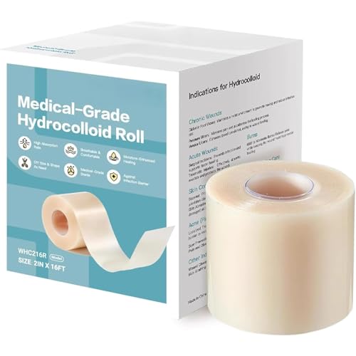 Image of Hydrocolloid Roll, Waterproof Hydrocolloid Tape for Skin Protection, Gentle Bandage for Active Children and Sensitive Skin, 10 cm x 100 cm