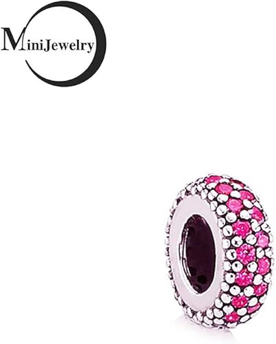 Miniatura 2 de Piedras natales de circonita cúbica, espaciador, dijes de cumpleaños para pulseras Pandora, azul, rojo, morado, transparente, verde, dorado, rosa,