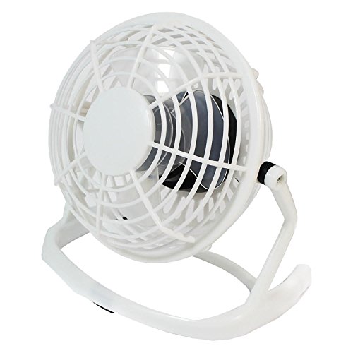 Gadget Giant - Mini Ventilador de Mesa USB basculante, Compacto, 360 Grados de Giro, Espacio de Mesa móvil para Oficina, Trabajo doméstico, Alimentado por Ordenador portátil, Color Negro