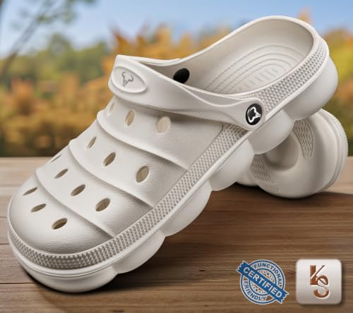 Image of KEMISANT Cushioned Clogs Mules for Men Garden Beach Water Fun-Lightweight | EVA Cushioned Footbed| Arch Support | Slip-resistant | Unisex