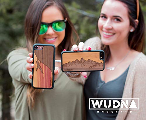Wudn Wooden Phone Case, Laser Engraved (Sawtooth Mountains | Bamboo Sky) Compatible With Iphone 13 #TOP6