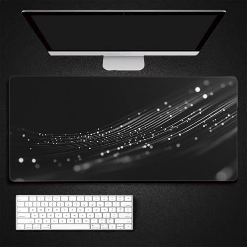 Gaming mouse pad negro de 80x30 cm con superficie impermeable para PC 3