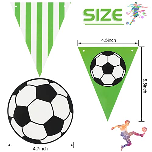 Zonon 4 Pcs Football Soccer Banner Football Garland Sports Birthday Party Decorations Sports Soccer Ball Paper Garland for Baby Shower Supplies by Zonon - Used condition - Image 2